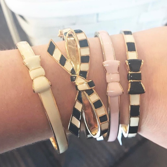 KATE SPADE • Take a Bow Bangle Stacking Layering Gold Bracelet - Picture 3 of 4
